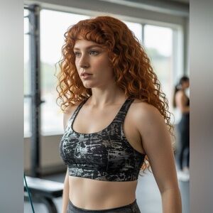 Lululemon Heather Brindle High Shine Foil Energy Bra Size 6